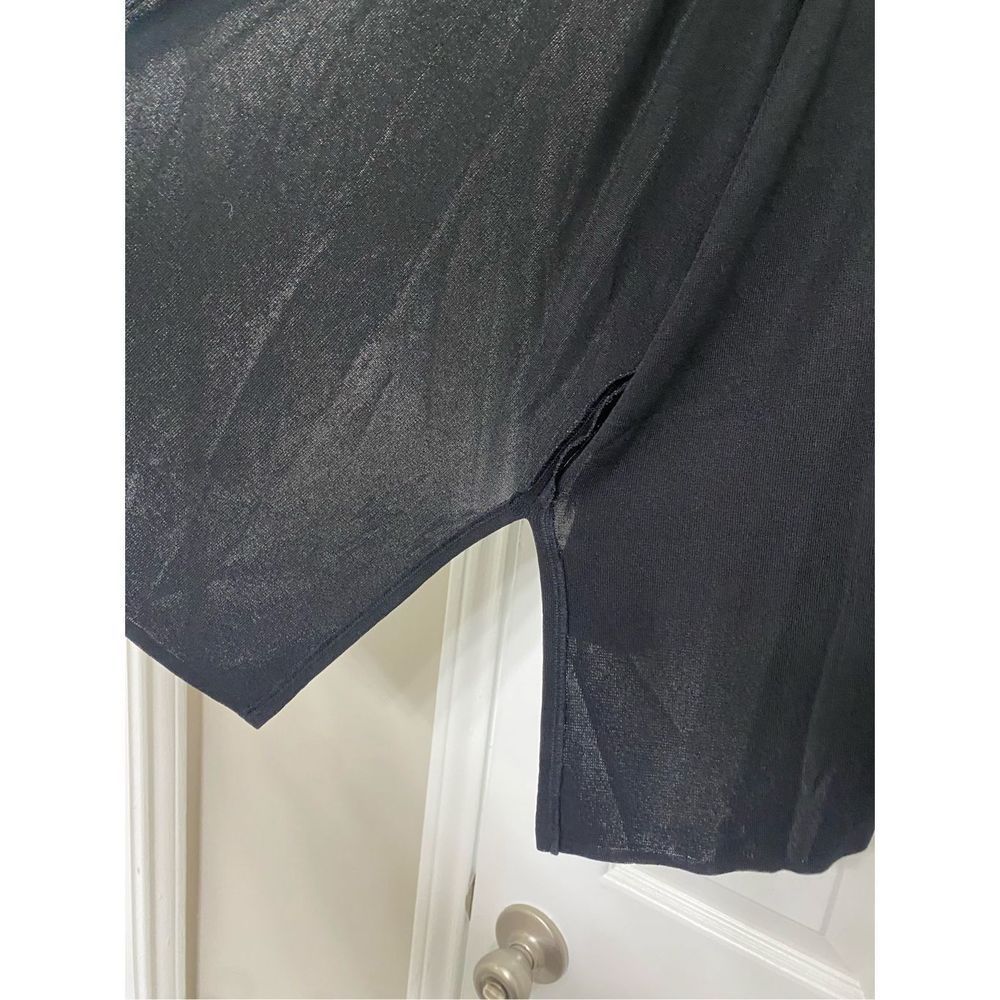 Misook Exclusive Black Open Front Knit Cardigan Jacket Size XL - Picture 5 of 9